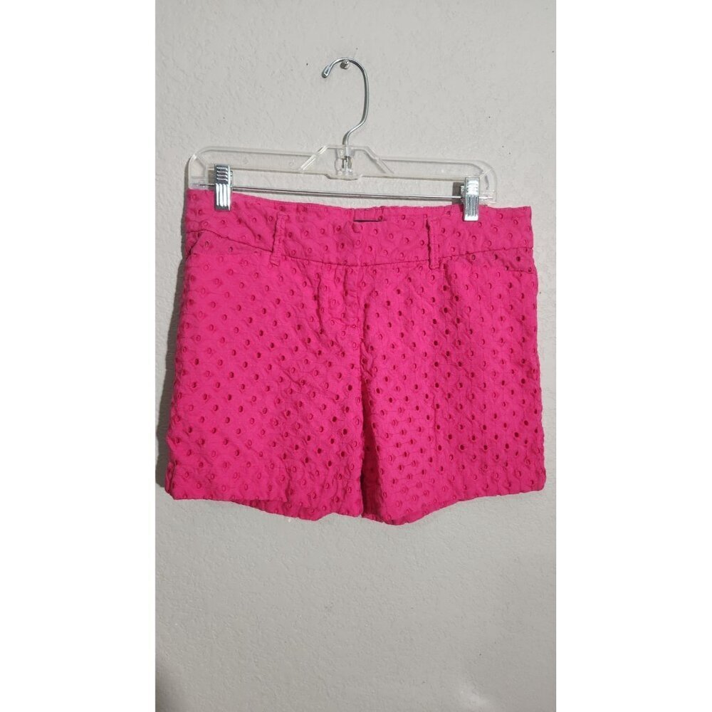 The Limited Shorts Womens 8 Eyelet Embroidered High Rise Summer Casual